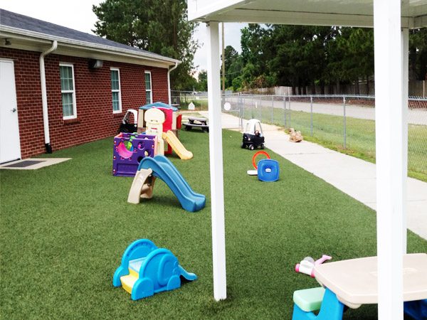 Outdoor play area at Heavenly Haven Child Development Center